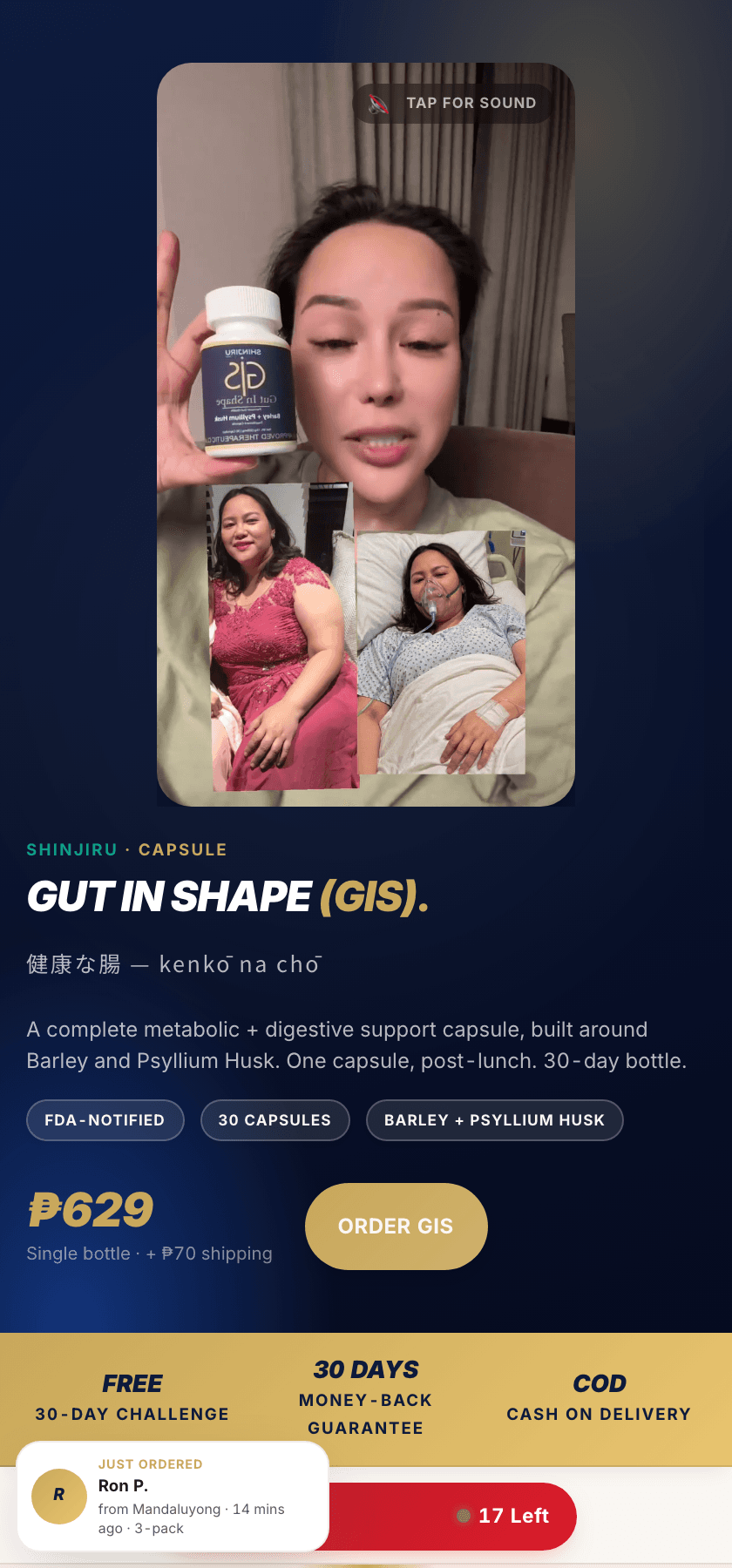 Gut In Shape — gut health capsule, navy treatment